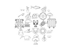 Sanctuary icons set, outline style Product Image 1