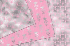 Pink and Silver Art Deco Digital Paper Product Image 4