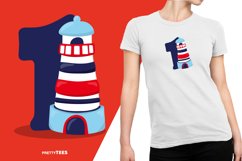 Nautical Number 1 T-Shirt Design | Sublimation T-Shirt Product Image 3