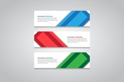 Vector abstract design web banner template Product Image 1