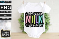 Milk & My Mama PNG Sublimation Design Product Image 1