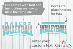 Volleyball SVG | Volleyball Template 0026 | Shirt Design Product Image 2