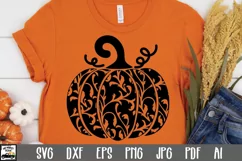 Decorative Pumpkin SVG Cut File - Halloween SVG PNG EPS DXF Product Image 1