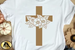 SVG-Flower Cross SVG PNG EPS DXF Cutting and Printing Files Product Image 5
