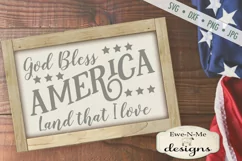 God Bless America Land That I Love SVG DXF Files Product Image 1