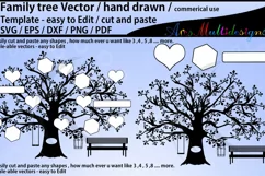 Family tree clipart SVG template, EPS, Dxf, Png, Pdf, Jpg Product Image 1