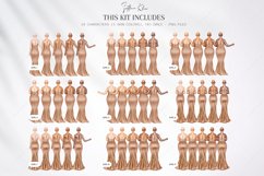 Camel Wedding Clipart, Brown Bridesmaids Product Image 2