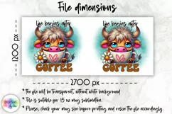 Funny Highland Cow Mug Wrap, Sarcastic Coffee Mug Print Product Image 2