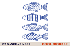 Blue Fish Illustration Product Image 1