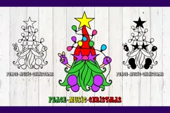 Peace Music Christmas - Nordic Gnome SVG cutting files Product Image 2