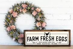 Rustic Farmhouse Sign SVG - Farm Fresh Eggs SVG, Farmhouse Product Image 3