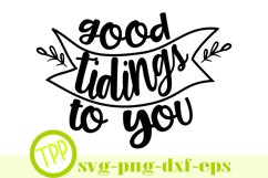 Christmas svg, Holiday sign svg, Good Tidings svg Product Image 1