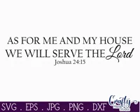 As For Me And My House | Joshua Christian Farmhouse Sign Svg Product Image 2