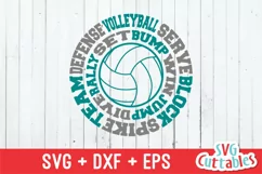Volleyball SVG | Volleyball round Subway Art | Shirt Design Product Image 1