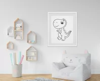 Dinosaur SVG, baby dino SVG, PNG, Cute dinosaur clipart. Product Image 5