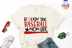 Rockin the baseball mom life - Mother SVG EPS DXF PNG File Product Image 2