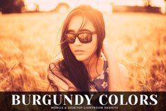 Burgundy Colors Mobile &amp; Desktop Lightroom Presets Product Image 1