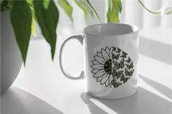 Sunflower Butterfly SVG PNG EPS DXF Flower SVG Sunflower SVG Product Image 9