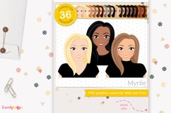 Girl clipart avatar, female logo, social brand LVB63 Myrtle Product Image 1