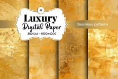 Golden Luxury Digital Papers Marble and Glitter digital pape Product Image 1