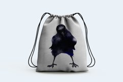 Watercolor Cute Funny Crows Ravens Clip Art Set Product Image 3