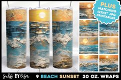 3D Summer Sublimation Tumbler Wraps Design 20 oz Product Image 1