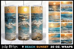 3D Summer Sublimation Tumbler Wraps Design 20 oz Product Image 2