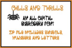 CHILLS AND THRILLS EMBROIDERY FONT Product Image 1