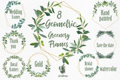 Geometric Frames Greenery clipart Product Image 1