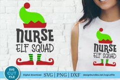Christmas Nurse svg, a nurse Elf squad svg for crafters Product Image 1