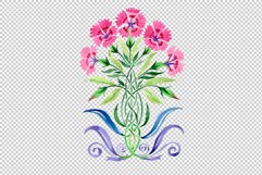 Ornament Carnations pink watercolor png Product Image 2