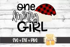 One Merry Girl - Christmas SVG Files - Buffalo Plaid Product Image 2