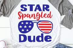 Star Spangled Dude Svg, Boy 4th of July Svg File for Cricut Product Image 1