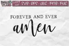 Forever and Ever Amen SVG, Christian, Love Sign SVG File Product Image 2