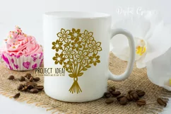 Flower bouquet paper cut design. SVG / DXF / EPS / PNG file Product Image 5