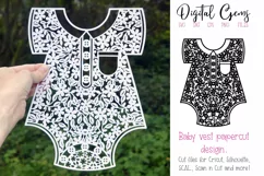 Baby vest paper cut design SVG / DXF / EPS / PNG files Product Image 1