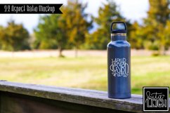 Stainless Steel Graphite Sports Water Bottle Mockup Photo Product Image 1