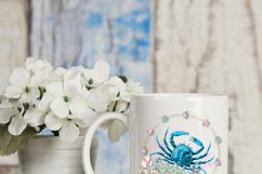 Crab with Seashells Ocean Wreath Sublimation Product Image 3