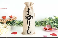 Valentine SVG | Love | Valentine's Day 2021 Wine Bag Design Product Image 2
