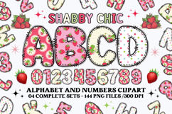 Shabby Chic letters doodle, shabby chic png alphabet clipart Product Image 1