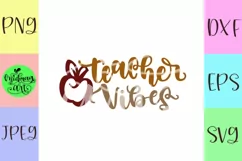 Teacher vibes svg, summer svg, teacher life svg, Product Image 2