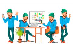 Business Man Character Vector. Working Boy, Man. Environment Product Image 1