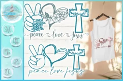 Peace Love Jesus SVG | Peace Love Quote SVG DXF EPS PDF PNG Product Image 1