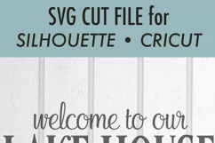 Welcome to our Lake House - lake - summer SVG DXF File Product Image 3