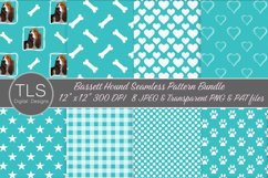 Bassett Hound Pattern Bundle, Dog Digital Paper Product Image 1