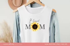Sunflower Blessed Mom - Sublimation PNG Clipart Product Image 3