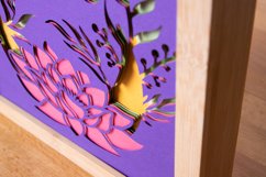 3D Crescent Moon SVG | Lotus SVG 3D Layered Design Product Image 3