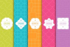 Bright seamless geometric patterns Product Image 1