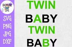 Twin A Twin B Twin BABY - Twin Bodysuit SVG Product Image 1