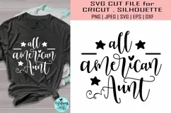 All american aunt svg, 4th of july svg Product Image 1